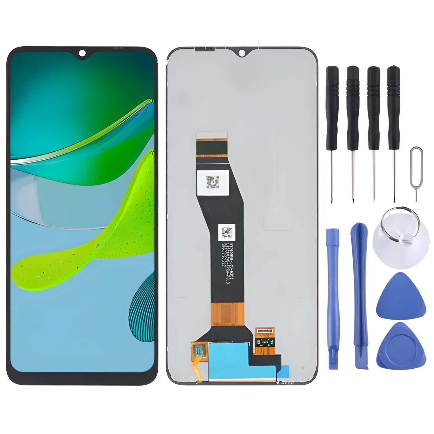 LCD touch screen assembly for Motorola Moto E13 showing front display and digitizer