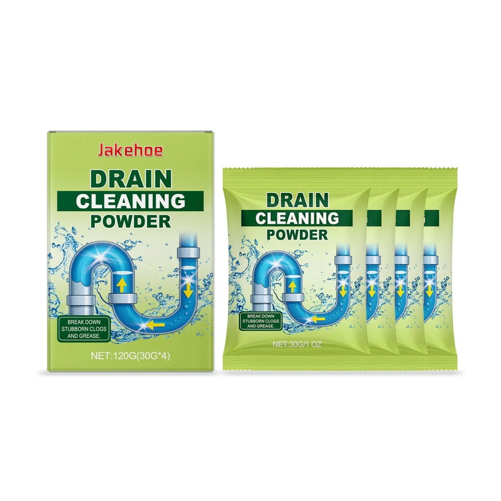 120g packet of drain cleaning powder for unblocking sinks and toilets