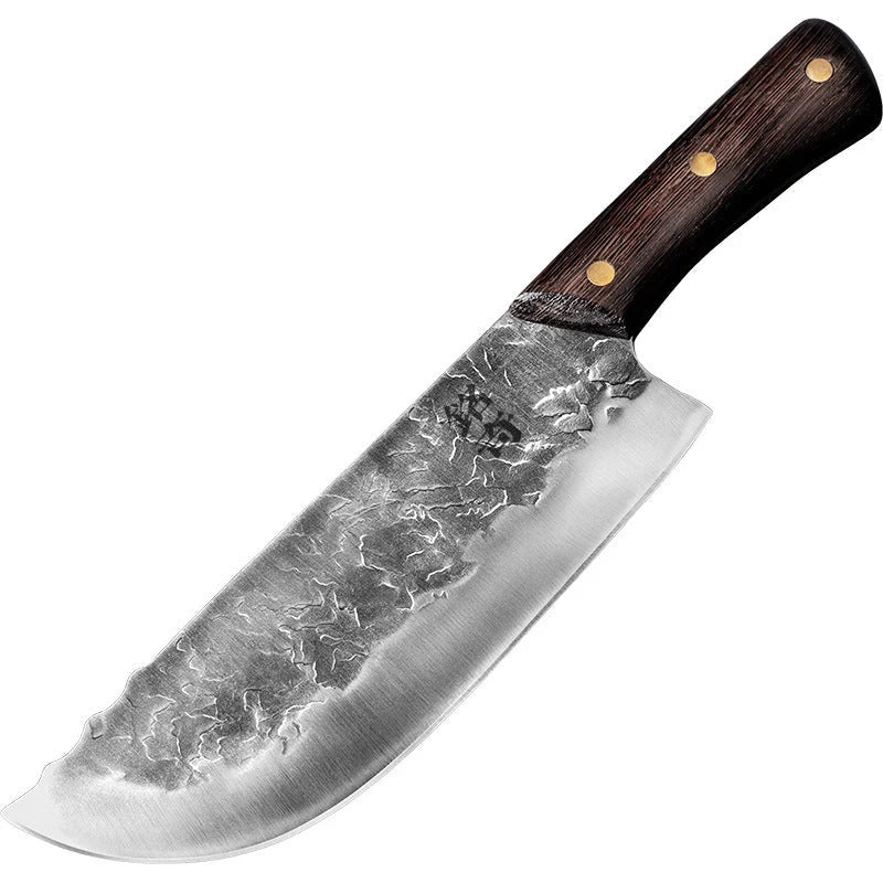 Hand Forged Longquan Kitchen Knife with stainless steel blade and ergonomic handle