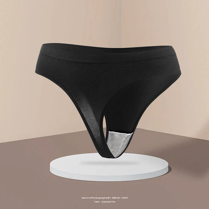 Women's low waist cotton lined sports panties in a 3-color set