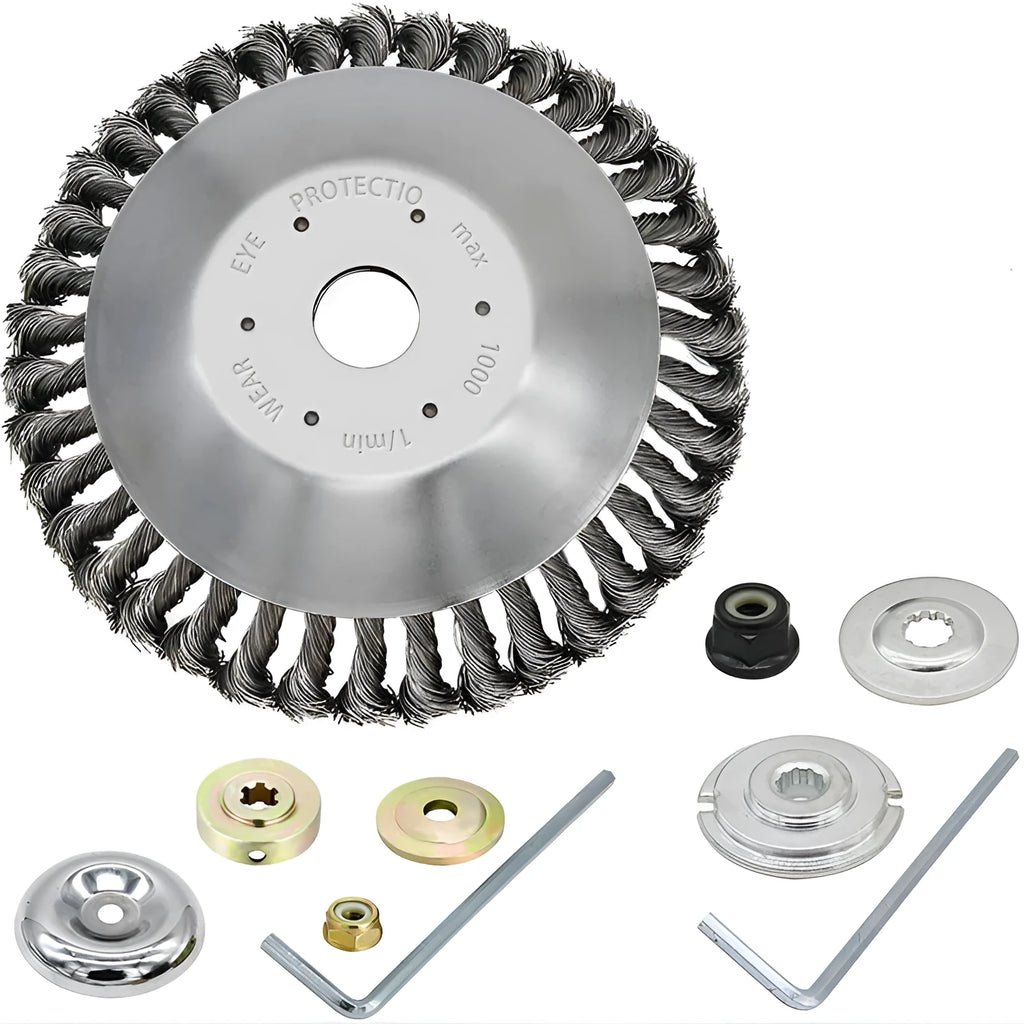 Mower brush cutter gear box working head set for two-stroke and four-stroke trimmers