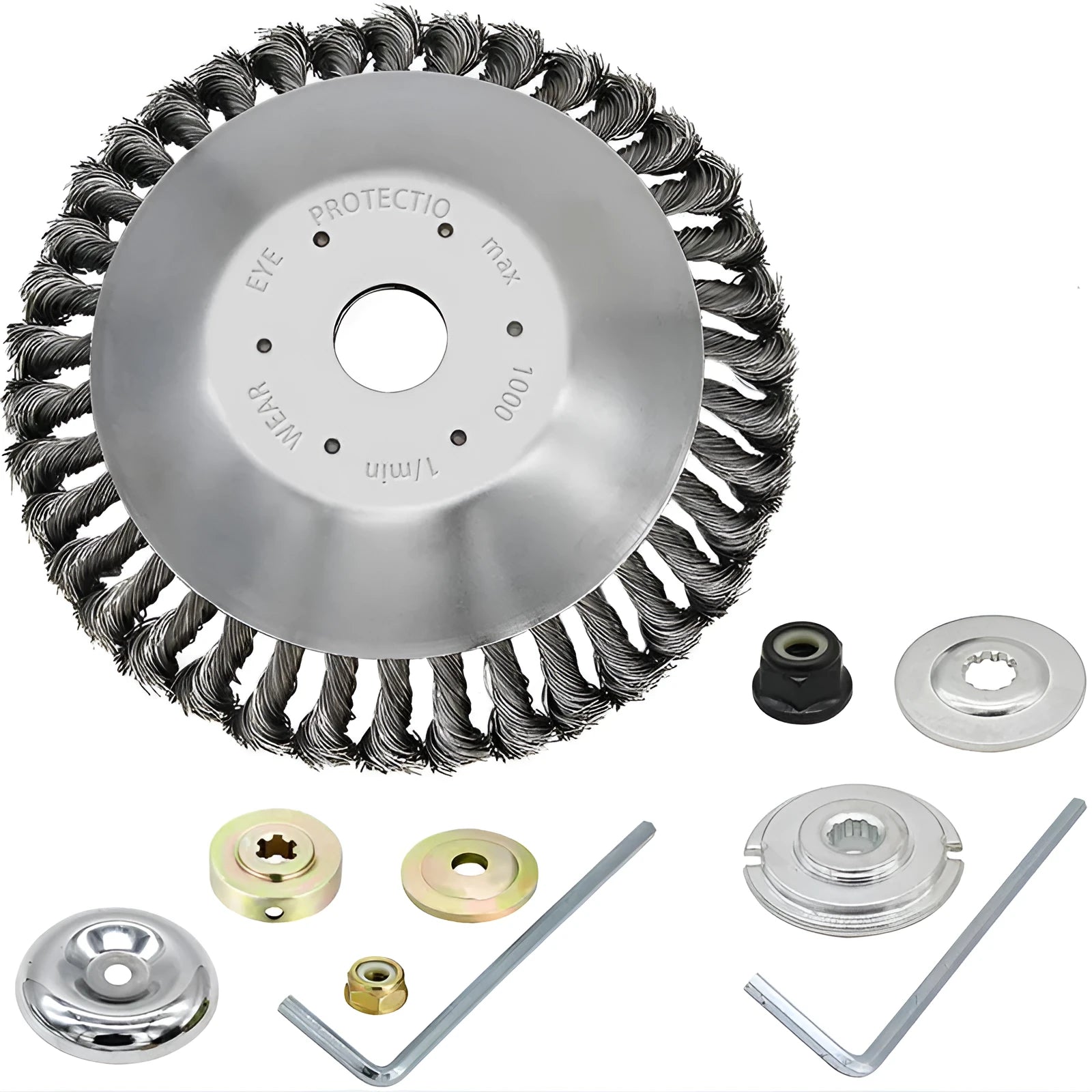 Mower brush cutter gear box working head set for two-stroke and four-stroke trimmers