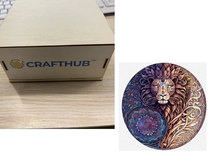 Animal Puzzle Craft Hub A3 Size Wooden Box for puzzle storage and display