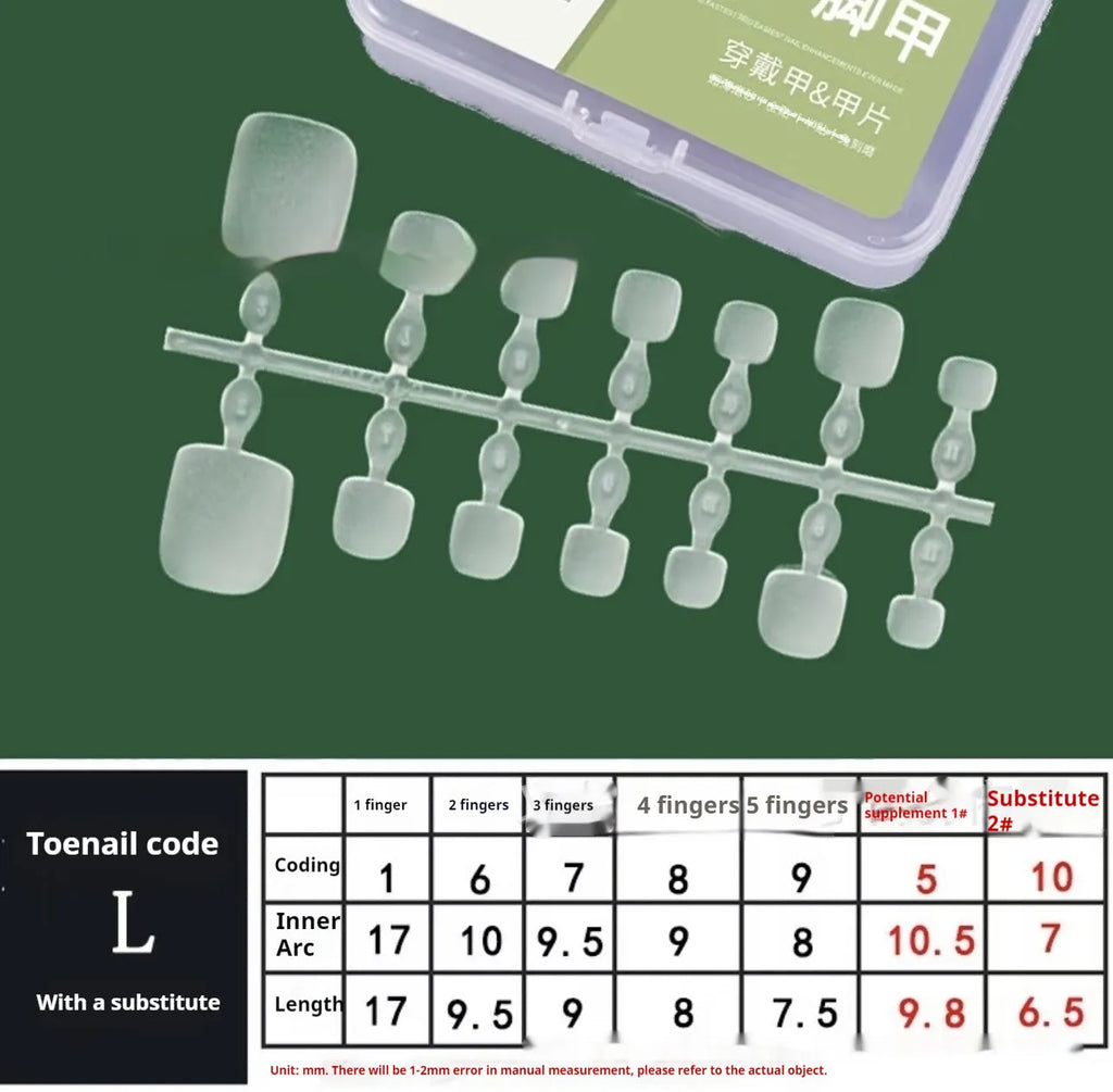Purple cat eye micro glass bead crystal false toenails 24-piece set ultra-thin seamless icy style