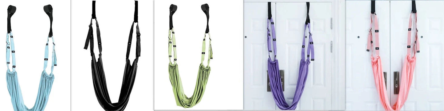 Adjustable Fitness Yoga Belt in various colors for hip stretching and waist training