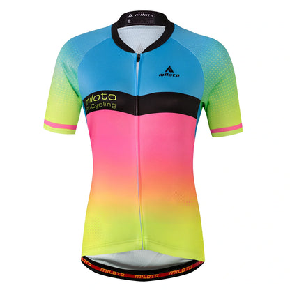 Falina Flamboyant cycling jersey and shorts set in black or white with moisture-wicking fabric