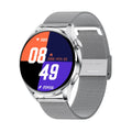 Smart bracelet with blood pressure and heart rate monitoring, zinc alloy case, liquid silicone strap, black plate