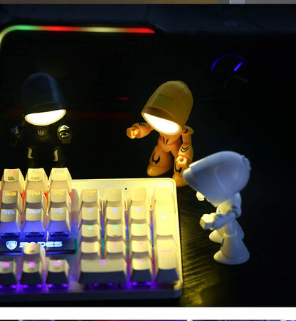 Hero War Police LED Table Lamp with adjustable arms and 360° rotatable head for kids