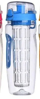 32oz Tritan fruit infusing water bottle with fruit cup infuser and leakproof design
