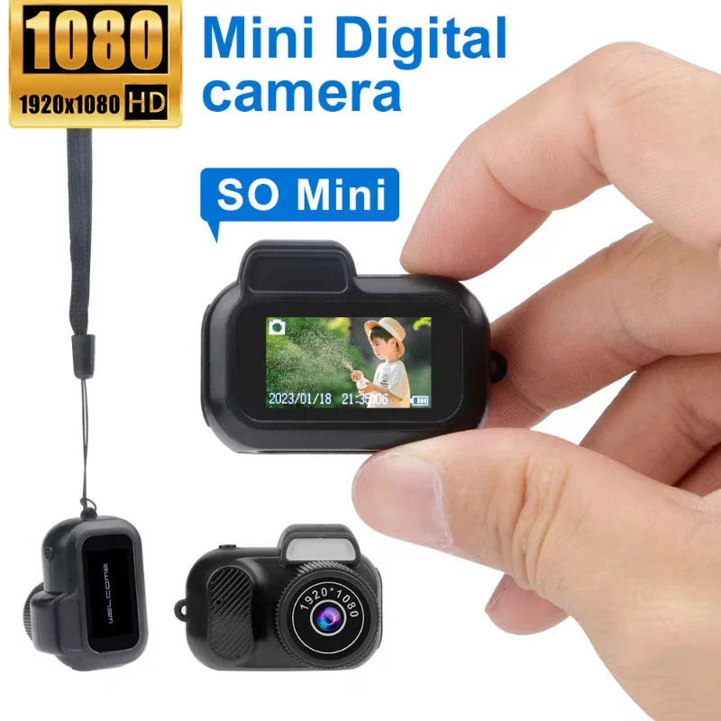 Compact 1080p HD Mini Camera with Display for Indoor, Outdoor, and Travel - Capture high-quality videos and photos with this portable, easy-to-use camera