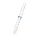 Blue cleaning pen for headphones and keyboards with metal nib and brush.
