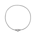 Silver 925 sterling silver clavicle necklace for women on a model, showing chain length options.