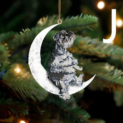 8.5cm acrylic hanging ornament with dog design in picture colour, style A labrador on clear background