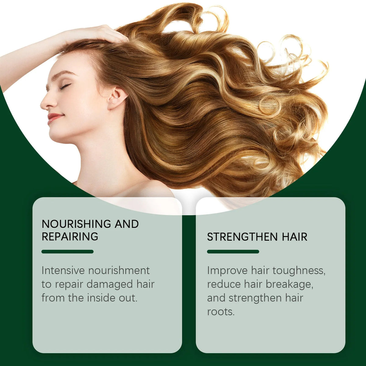 100ml rosemary coconut hair oil with squeeze head and comb head applicators for nourishing hair care