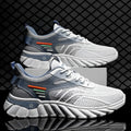 Men's black and white blue platform casual sports shoes with mesh upper and cross shoulder straps
