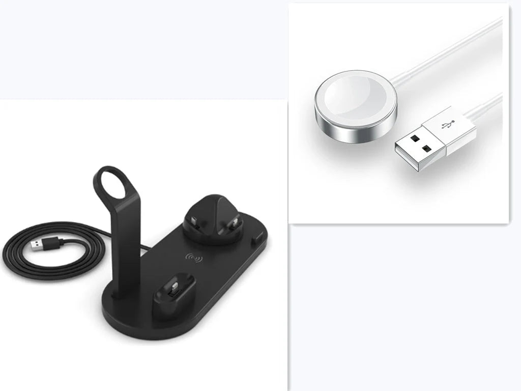 360-degree rotatable wireless charger stand for multiple devices