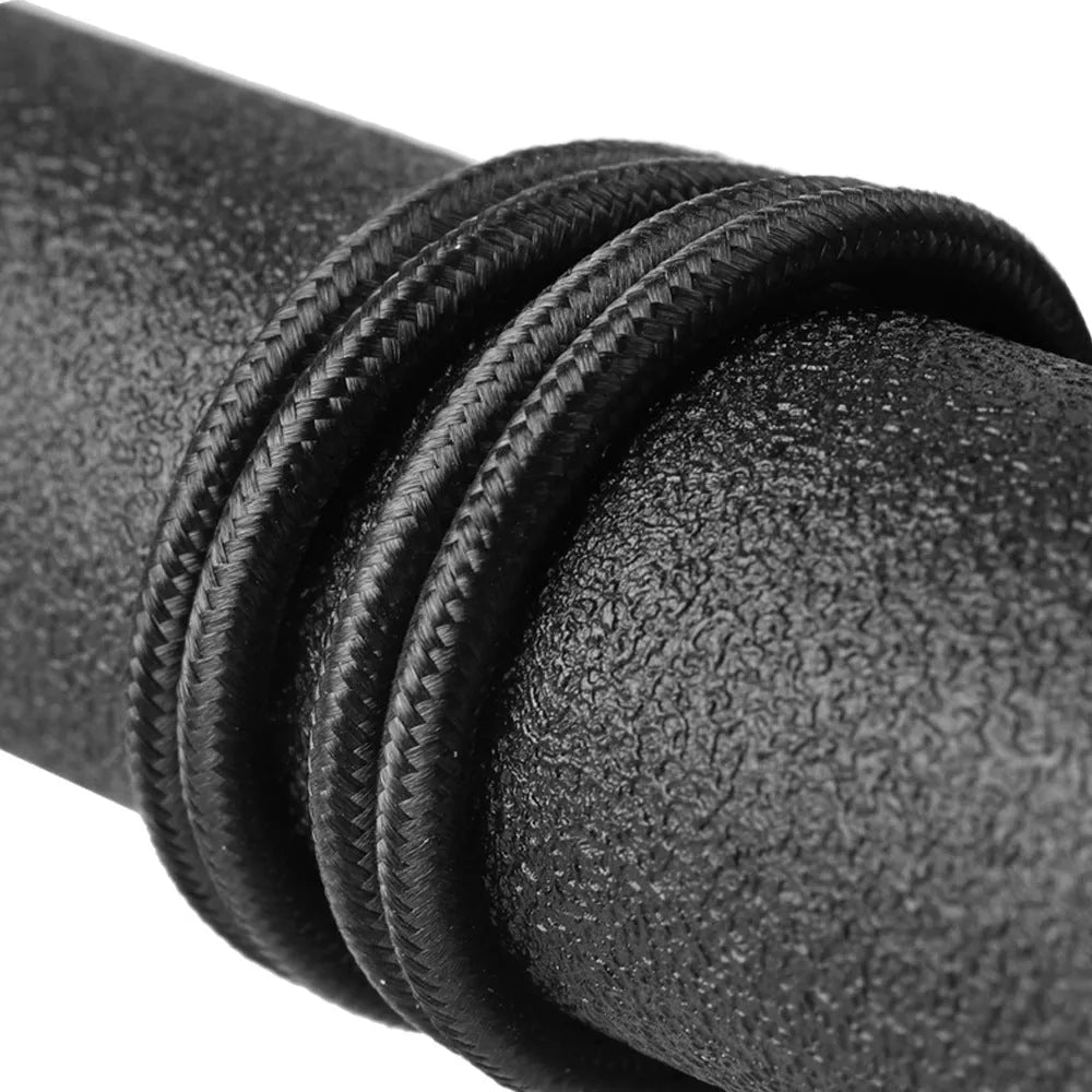 Black braided PD data cable 1 metre with 20W fast charge support for 8PIN devices