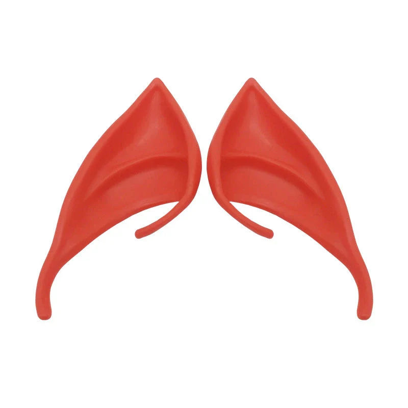Adjustable latex elf goblin ears for Halloween costumes, safe and non-toxic