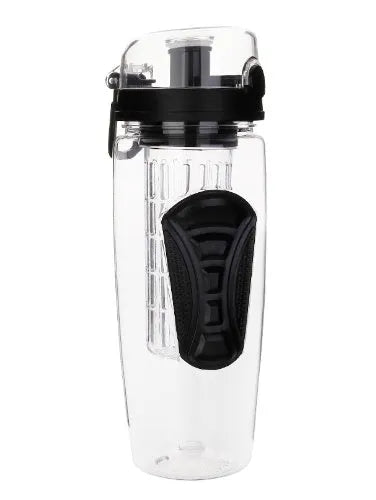 32oz Tritan fruit infusing water bottle with fruit cup infuser and leakproof design