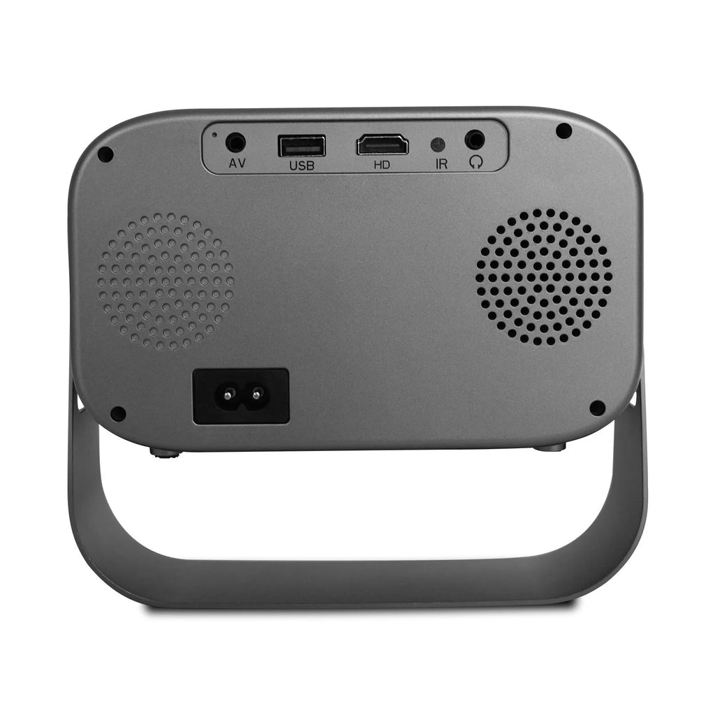 Black HD portable projector with Android software and remote control