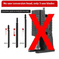 36V handheld chainsaw converter with alloy drive shaft and three saw blades for cutting