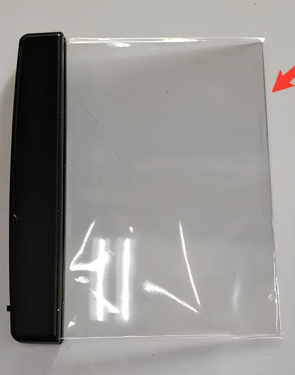 Compact dimmable LED book lamp in black with 17.6x17.8 cm panel for eye-safe night reading