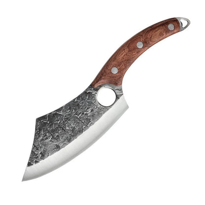 Forged small kitchen knife with anti-rust molybdenum vanadium steel blade and rosewood handle