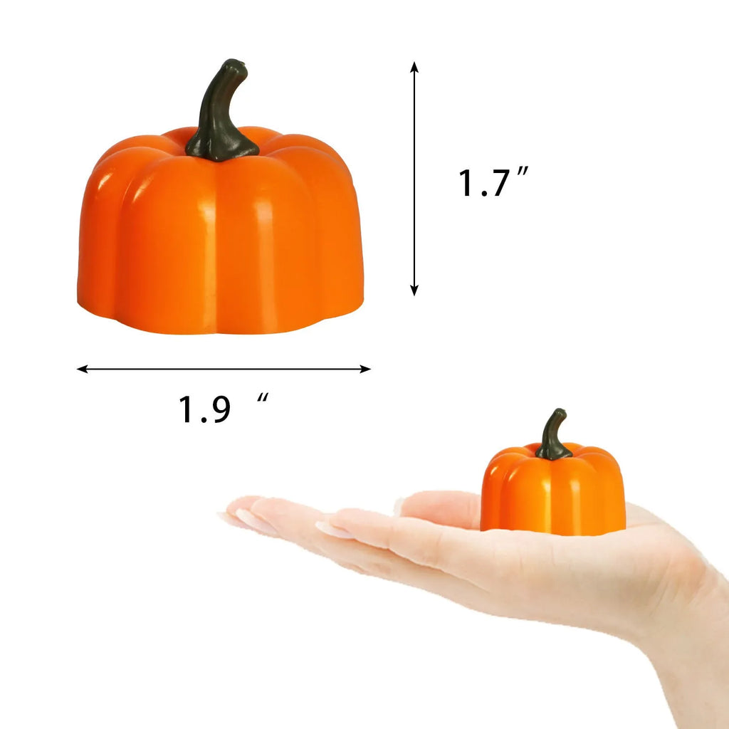 Yellow LED pumpkin light 4.9x4.3cm electronic candle decoration for Halloween Christmas