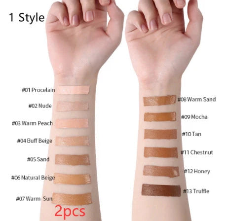 Oil-Control Liquid Foundation Concealer in 13 shades for a flawless matte finish