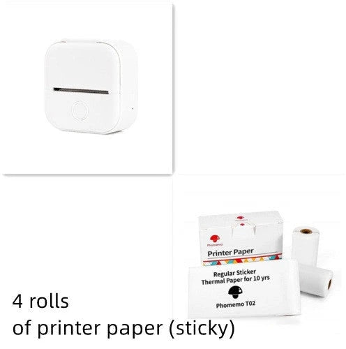 Portable Mini Thermal Label Printer with Bluetooth connectivity in various colours