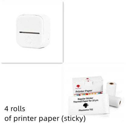 Portable Mini Thermal Label Printer with Bluetooth connectivity in various colours