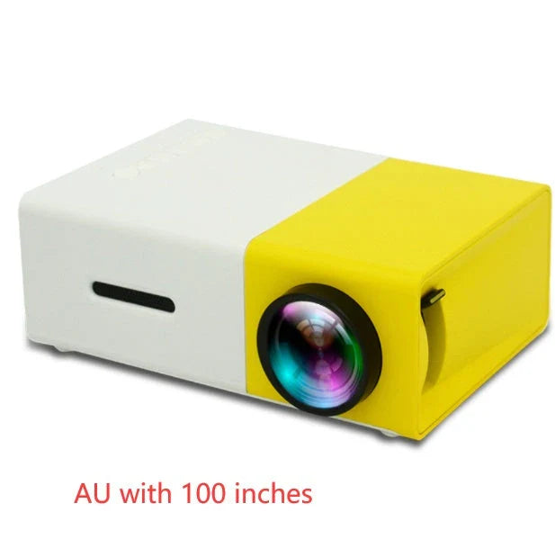 Portable home cinema mini projector with 3D HD LED display, HDMI, USB, and 1080P resolution