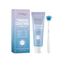 Tongue coating cleaning gel tube and brush kit for oral hygiene