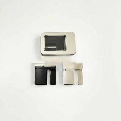 Alloy waistband clip buckle for adjustable fit on pants and skirts