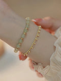 Escape Princess Natural Hetian Jade Bracelet showing beaded design with Princess Running elements