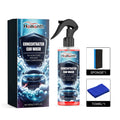 Car exterior cleaner kit showing 100ml bottle, sponge and microfibre cloth for vehicle washing