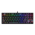 Monochrome luminous wired mechanical gaming keyboard set with green axis switches, aluminium alloy frame, black finish, includes mouse, mouse pad, and headphones
