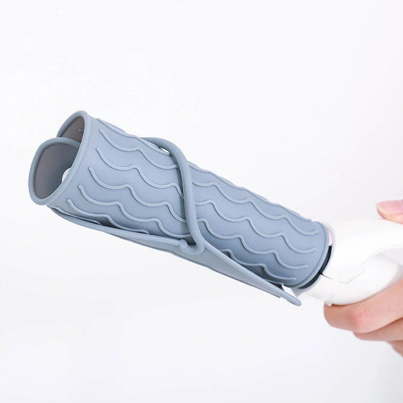 Silicone heat-proof mat for hair styling tools in pink, green, dark blue, or grey