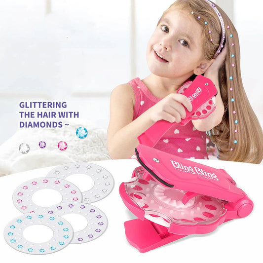 Bling Drilling Rig Toy Set with styling tool and 150 gems for creative play