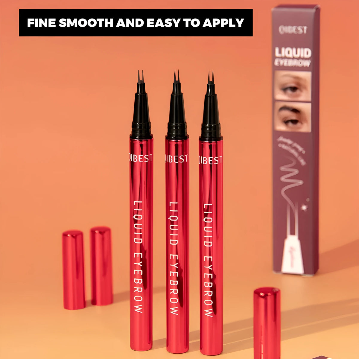 Waterproof oil resistant eyebrow pencil in Brown with standard specification for long-lasting smudge-free brows