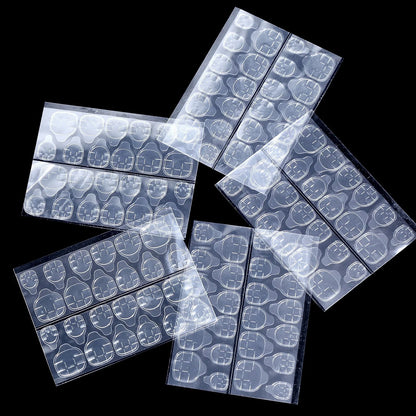 Transparent nail stickers with jelly glue for seamless nail art application
