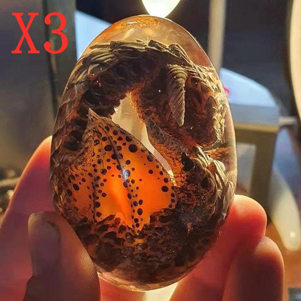 Lava Dragon Egg Desktop Decoration Dinosaur Egg Resin Crafts in various colours and base options
