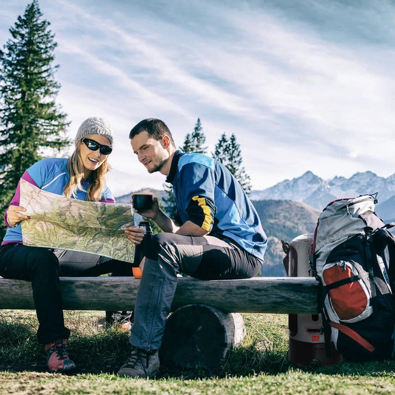 Grey 12L PVC solar shower bag measuring 43cm tall with 17cm diameter for outdoor camping