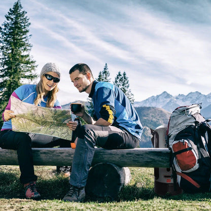 Grey 12L PVC solar shower bag measuring 43cm tall with 17cm diameter for outdoor camping