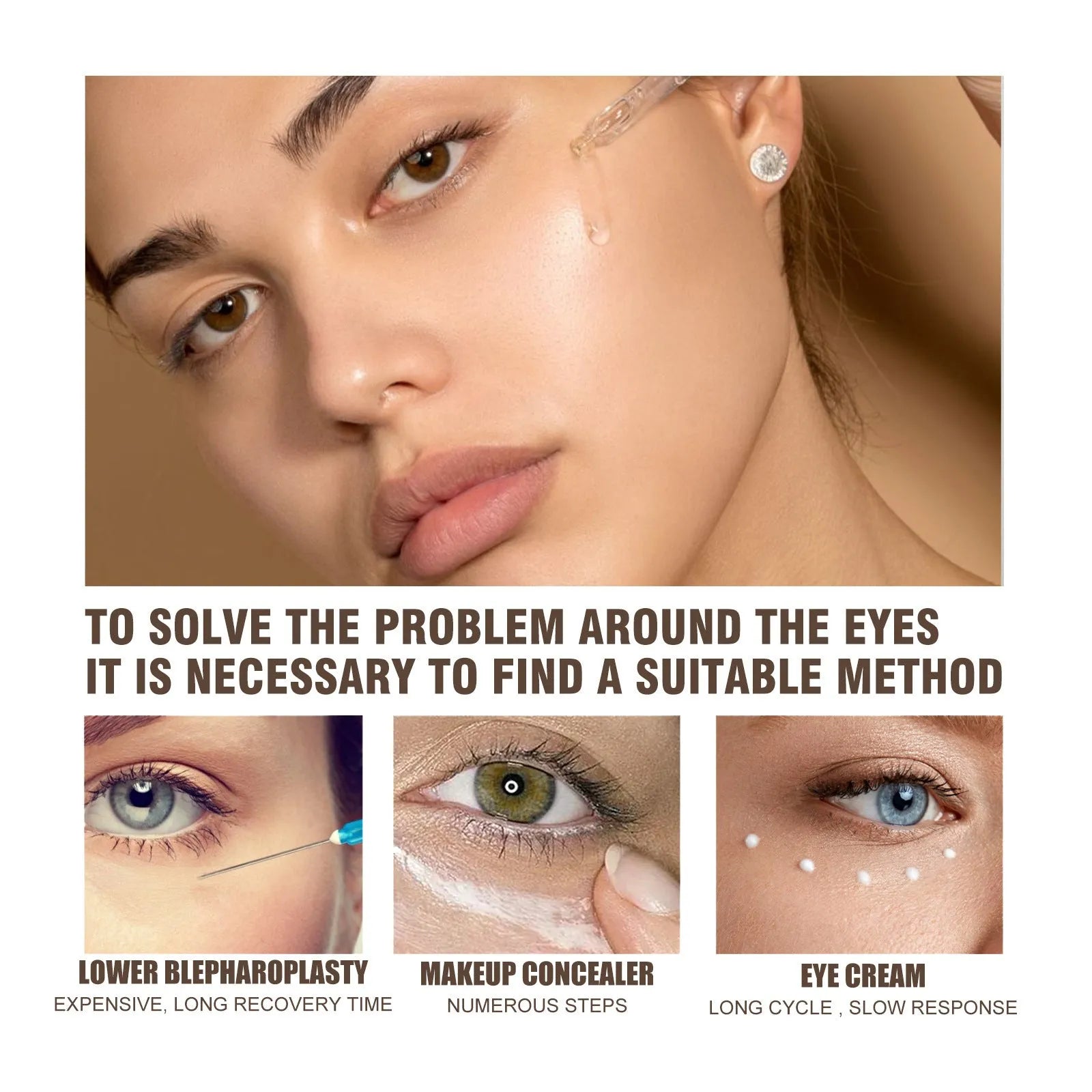 Moisturizing Eye Skin Care serum in a 10ml bottle with natural oils for eye hydration