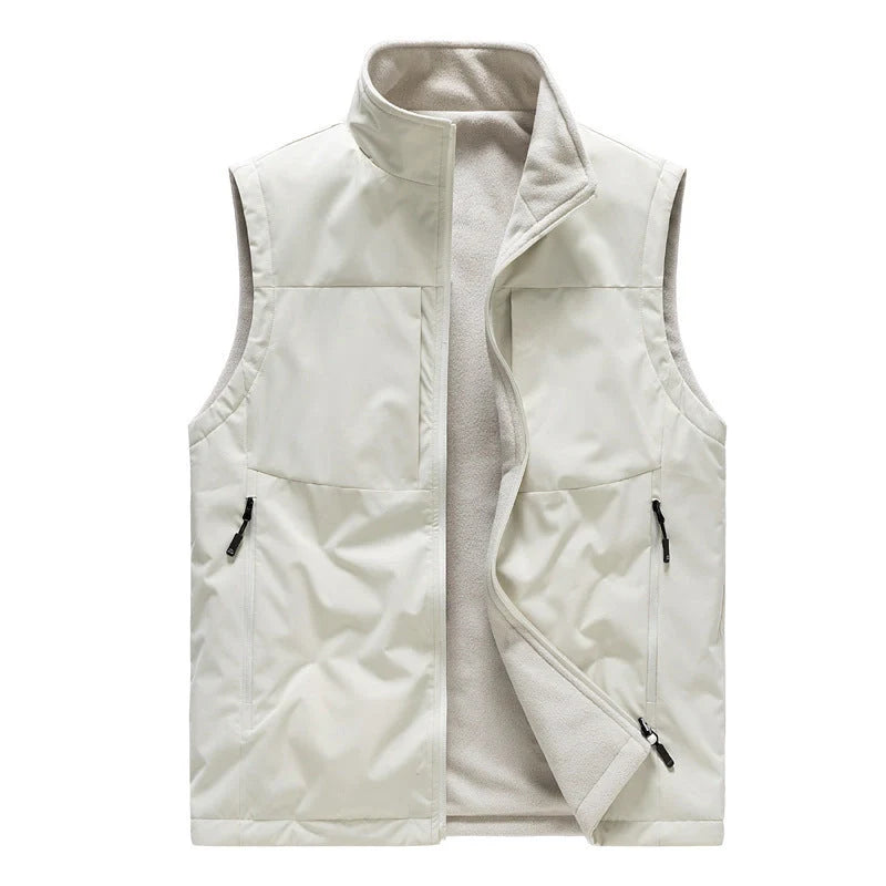 Men's Double-sided Fleece Vest in various colours for winter warmth