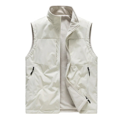 Men's Double-sided Fleece Vest in various colours for winter warmth