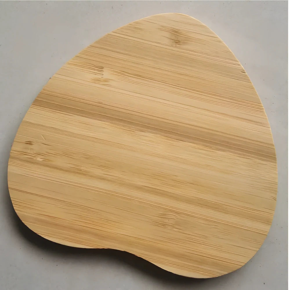 Square wooden bamboo 5W wireless charger in brown, 92x92x8mm with green charging indicator