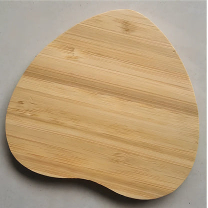 Square wooden bamboo 5W wireless charger in brown, 92x92x8mm with green charging indicator