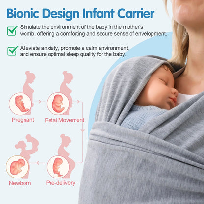 Multi-functional baby carrier wrap scarf in various colors for secure and comfortable baby carrying